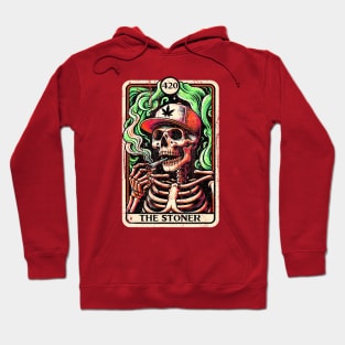 Tarot Card The Stoner Weed Lover Skeleton Cannabis 420 Hoodie